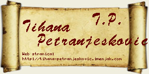 Tihana Petranjesković vizit kartica